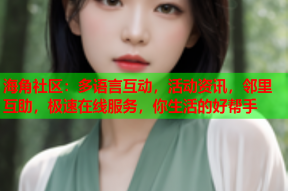 海角社区：多语言互动，活动资讯，邻里互助，极速在线服务，你生活的好帮手
