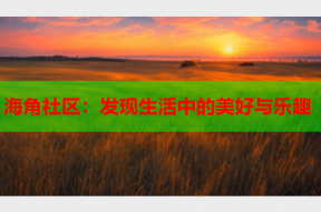 海角社区：发现生活中的美好与乐趣