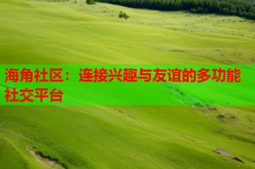 海角社区：连接兴趣与友谊的多功能社交平台