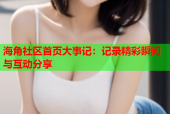 海角社区首页大事记：记录精彩瞬间与互动分享