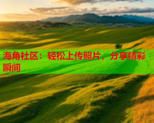 海角社区：轻松上传照片，分享精彩瞬间  第2张